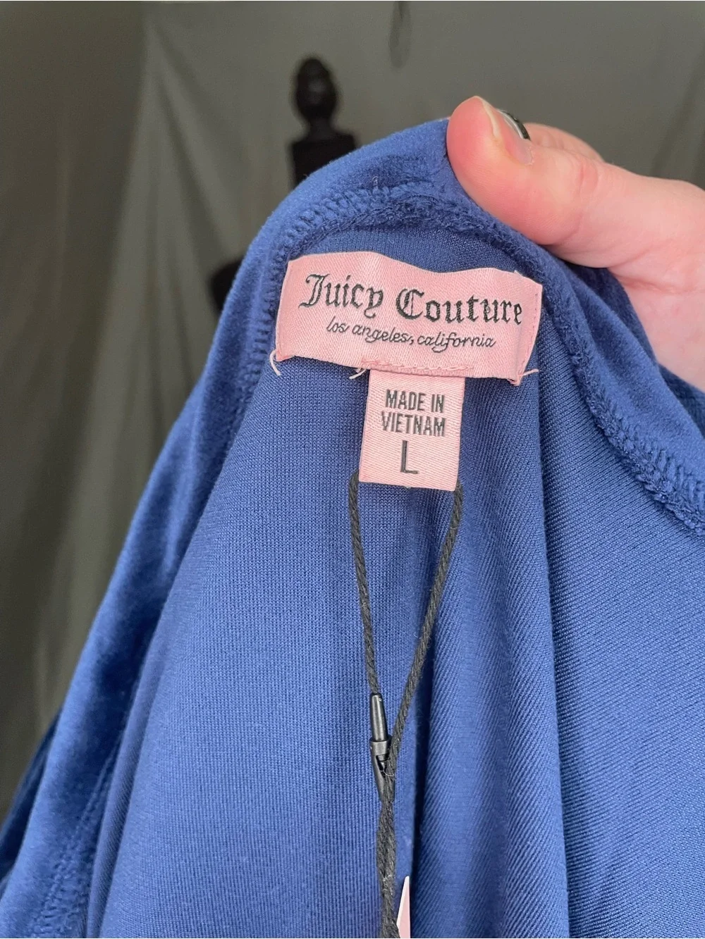 NWT Juicy Couture Navy Velour Hoodie and Shorts Set w/Misplaced Gem Stone